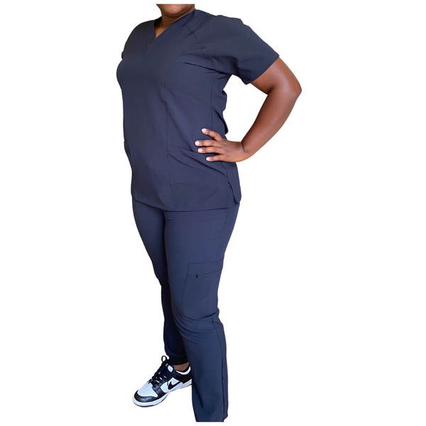 The Hatton - Black Jogger Medical Scrub Pants for Women